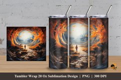 Illusion Tumbler Wrap Sublimation Design 3 Product Image 1