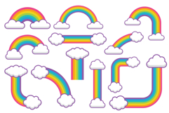 Rainbows and Clouds Clip Art Set Product Image 4
