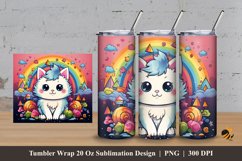 Molly The Cat Tumbler Wrap Sublimation Design 3 Product Image 1