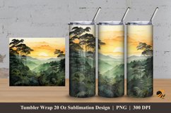 Amazon Forest Tumbler Wrap Sublimation Design 3 Product Image 1
