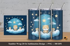 Night Dream Tumbler Wrap Sublimation Design 3 Product Image 1