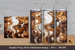 Beauty Mocca Coffee Tumbler Wrap Sublimation Design 3 Product Image 1