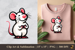 Cute Mouse DTF Sublimation Clipart Design 3 Product Image 1