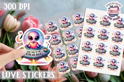 Love sticker Sheet Valentine Day Love You to the moon Product Image 1