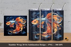 Beauty Below Tumbler Wrap Sublimation Design 3 Product Image 1