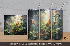 Rain Birds Tumbler Wrap Sublimation Design 3 Product Image 1
