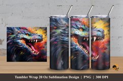 Dragon Fire Tumbler Wrap Sublimation Design 3 Product Image 1
