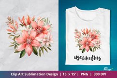 Beautiful Aglaonema Flower Clip Art Sublimation 3 Product Image 1