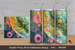 Lovely Cells Color Tumbler Wrap Sublimation Design 3 Product Image 1