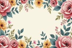 Floral Frame Background Product Image 1