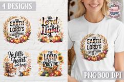 Fall Cozy Quote Bible Clipart PNG Sublimation 4 Designs Product Image 1