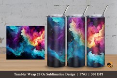 Cosmic Mix Color Tumbler Wrap Sublimation Design 3 Product Image 1