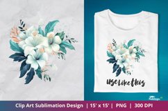Beautiful Flower Clip Art Sublimation 3 Product Image 1
