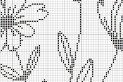 Meadow Flowers Cross Stitch Pattern, Easy Xstitch Chart Product Image 4