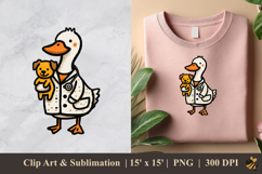 Cute Vet Duck DTF Sublimation Clipart Design 3 Product Image 1
