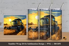 Corn Harvester Tumbler Wrap Sublimation Design 3 Product Image 1