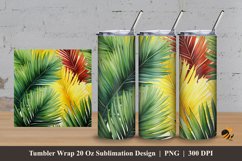 Palm Leaves Tumbler Wrap Sublimation Design 3 Product Image 1