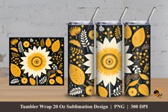 Beauty Floral Tumbler Wrap Sublimation Design 3 Product Image 1