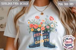 Spring Sublimation Design PNG Easter Flowers Quote Product Image 1