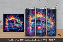 Ghost Bus Tumbler Wrap Sublimation Design 3 Product Image 1