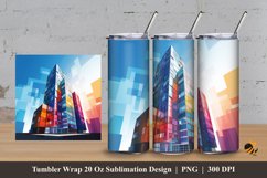 Building Tumbler Wrap Sublimation Design 3 Product Image 1