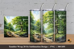 Greenish Tumbler Wrap Sublimation Design 3 Product Image 1