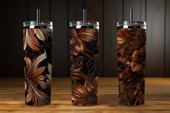 Brown Flowers Digital Papers Bundle Product Image 3