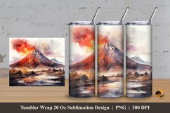 Erupting Volcano Wrap Sublimation Design 3 Product Image 1