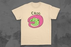 Crog Pop Cartoon T-shirt Design Product Image 1