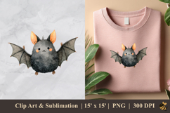 Cute Halloween Bat DTF Sublimation Clipart Design 3 Product Image 1