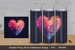 Love Effect Tumbler Wrap Sublimation Design 3 Product Image 1