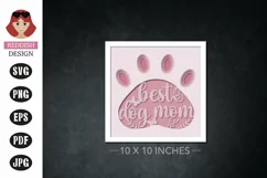 Best dog mom svg I Happy Mother's Day layered card SVG Product Image 2
