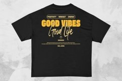 Good Vibes Good Life Streetwear Typography T-shirt Design Product Image 1