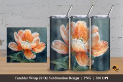 Growing Flower Tumbler Wrap Sublimation Design 3 Product Image 1