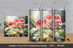 Wild Flower Tumbler Wrap Sublimation Design 3 Product Image 1