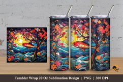 Seabed Tumbler Wrap Sublimation Design 3 Product Image 1