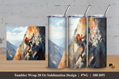 Rock Climbing Tumbler Wrap Sublimation Design 3 Product Image 1
