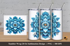 Magic of Flower Tumbler Wrap Sublimation Design 3 Product Image 1