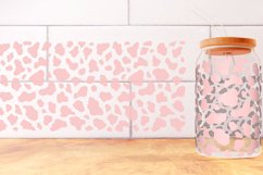 Cow Glass 16oz Glass Can Wrap SVG, Cowhide Can Glass Wrap. Product Image 4