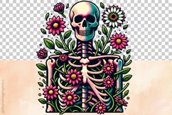 Floral Skull Clipart - 04 Variation Product Image 3
