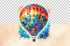 Hot Air Ballon Clipart - 04 Variation Product Image 3
