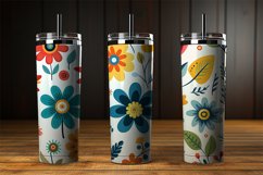 Retro Flowers Digital Papers Bundle Product Image 3