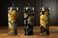 Gold Flower Digital Papers Bundle Product Image 3