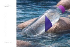 Clear Plastic Water Bottle Mockup Set Product Image 3