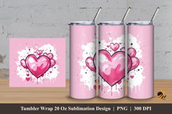 Simple Love Tumbler Wrap Sublimation Design 3 Product Image 1