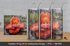 Corps Flower Tumbler Wrap Sublimation Design 3 Product Image 1