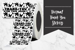 Thank You Cow Spots Small Business Thermal Stickers Product Image 1