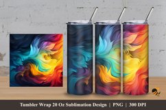 Colorful Wind Tumbler Wrap Sublimation Design 3 Product Image 1
