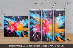 Paint Spill Art Tumbler Wrap Sublimation Design 3 Product Image 1