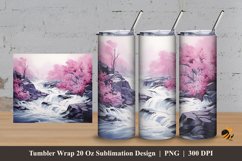 Peaceful View Tumbler Wrap Sublimation Design 3 Product Image 1